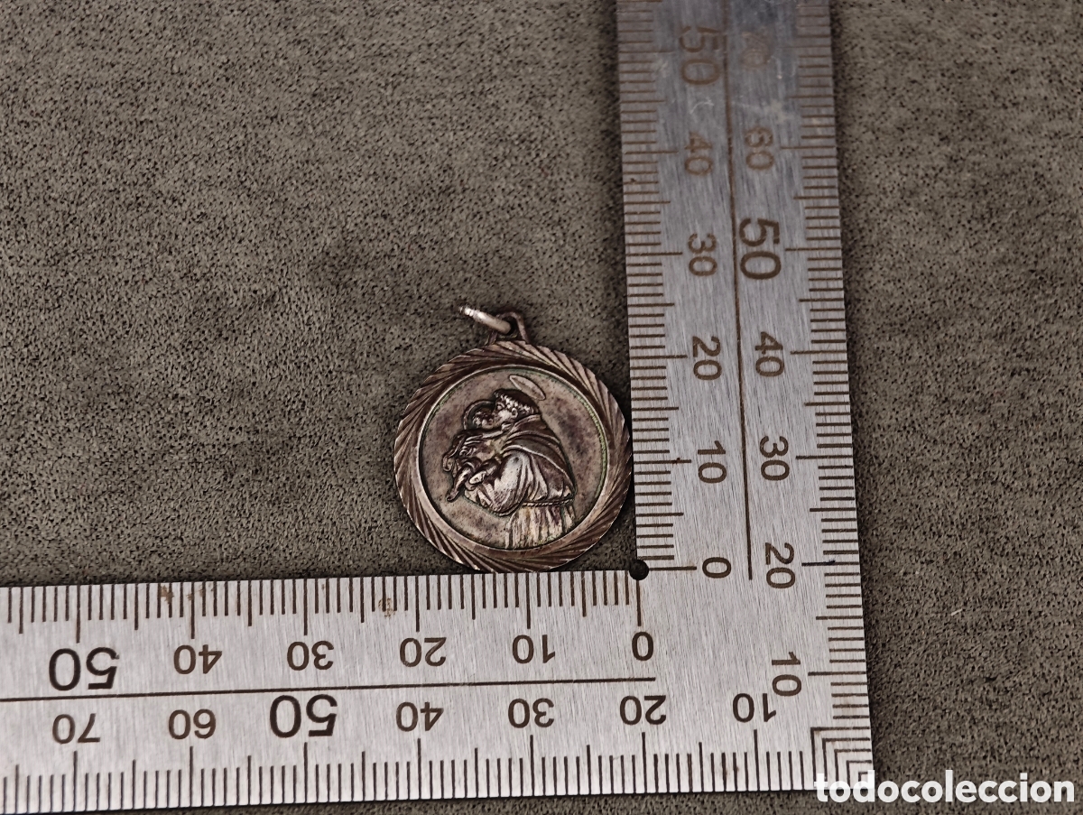 Antig&uuml;edades: Antigua Medalla Religiosa de Plata - Foto 7