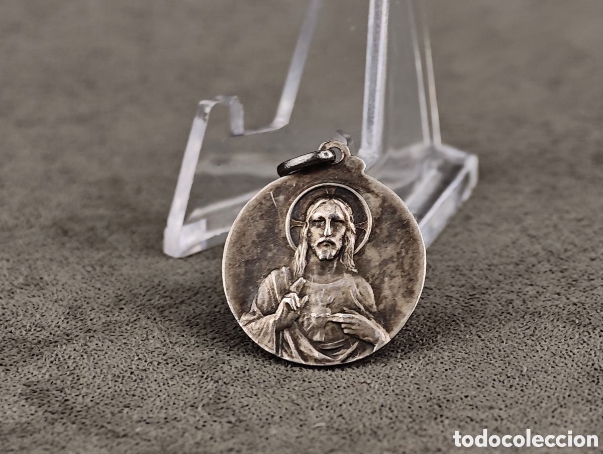Antig&uuml;edades: Antigua Medalla Religiosa de Plata - Foto 5