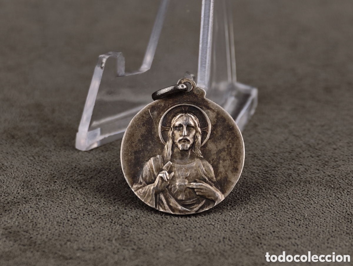 Antig&uuml;edades: Antigua Medalla Religiosa de Plata - Foto 6