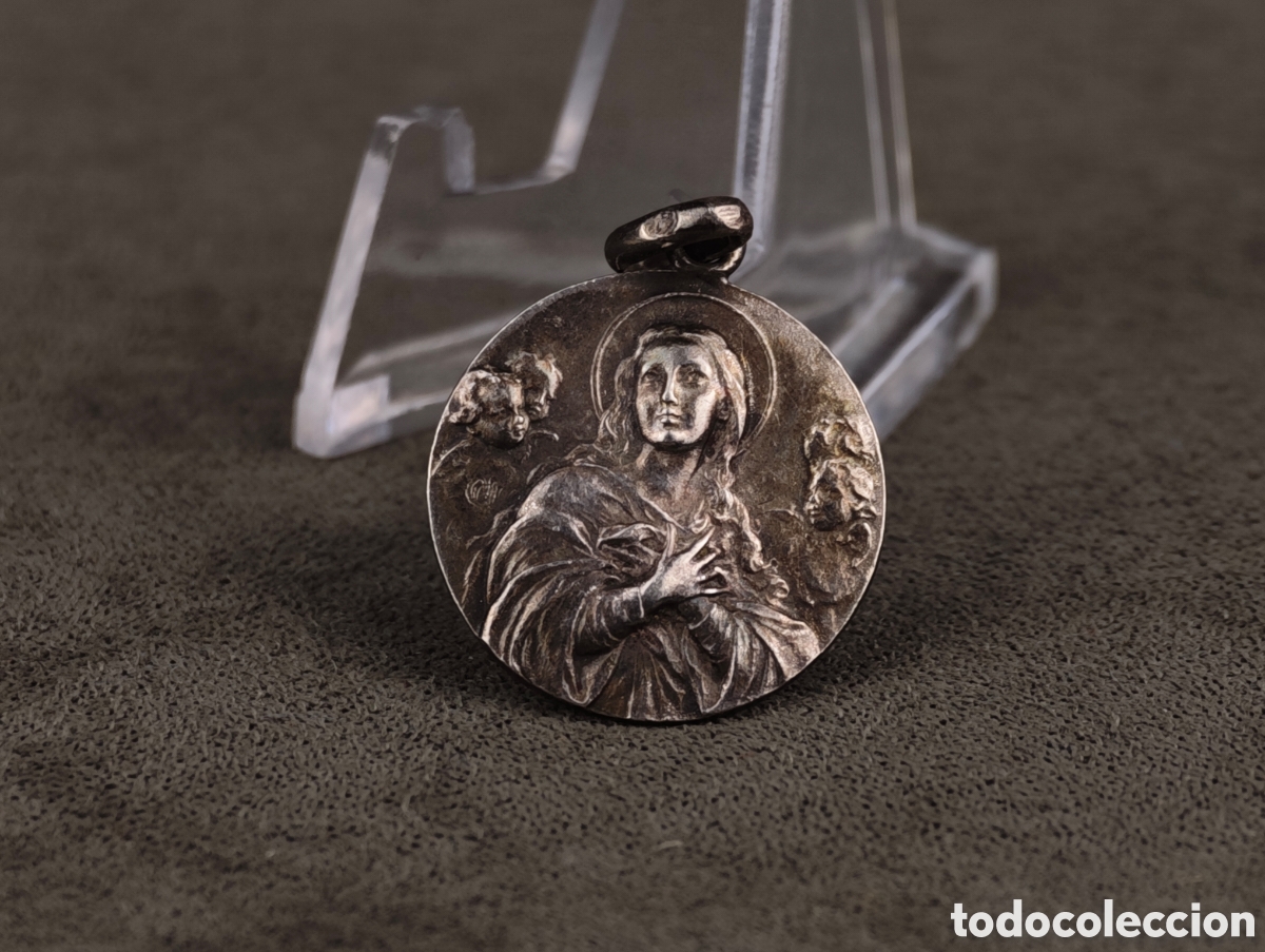 Antig&uuml;edades: Antigua Medalla Religiosa de Plata - Foto 1