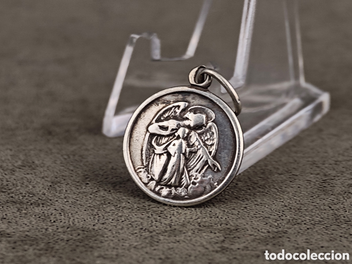 Antig&uuml;edades: Antigua Medalla Religiosa de Plata - Foto 2
