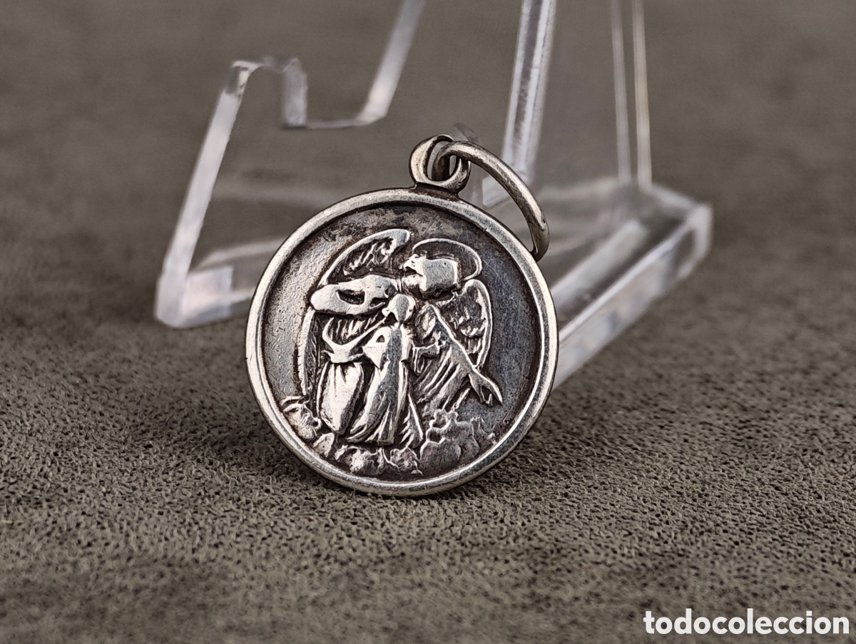Antig&uuml;edades: Antigua Medalla Religiosa de Plata - Foto 3