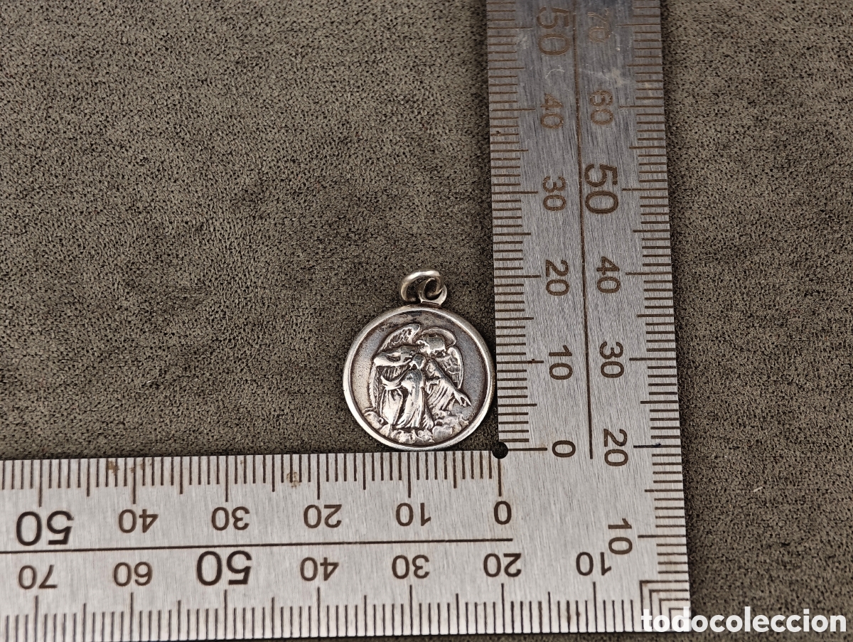 Antig&uuml;edades: Antigua Medalla Religiosa de Plata - Foto 7