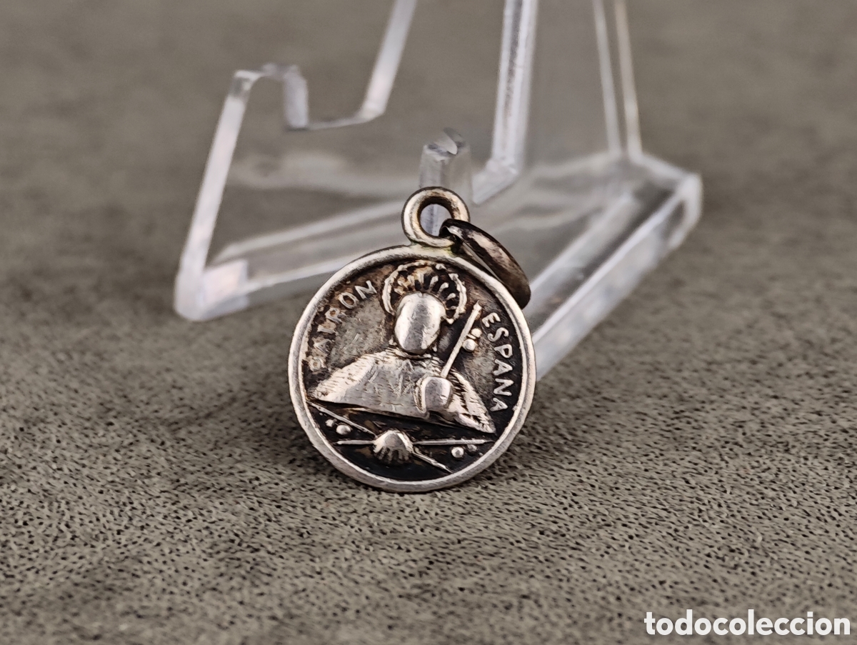 Antig&uuml;edades: Antigua Medalla Religiosa de Plata - Foto 2