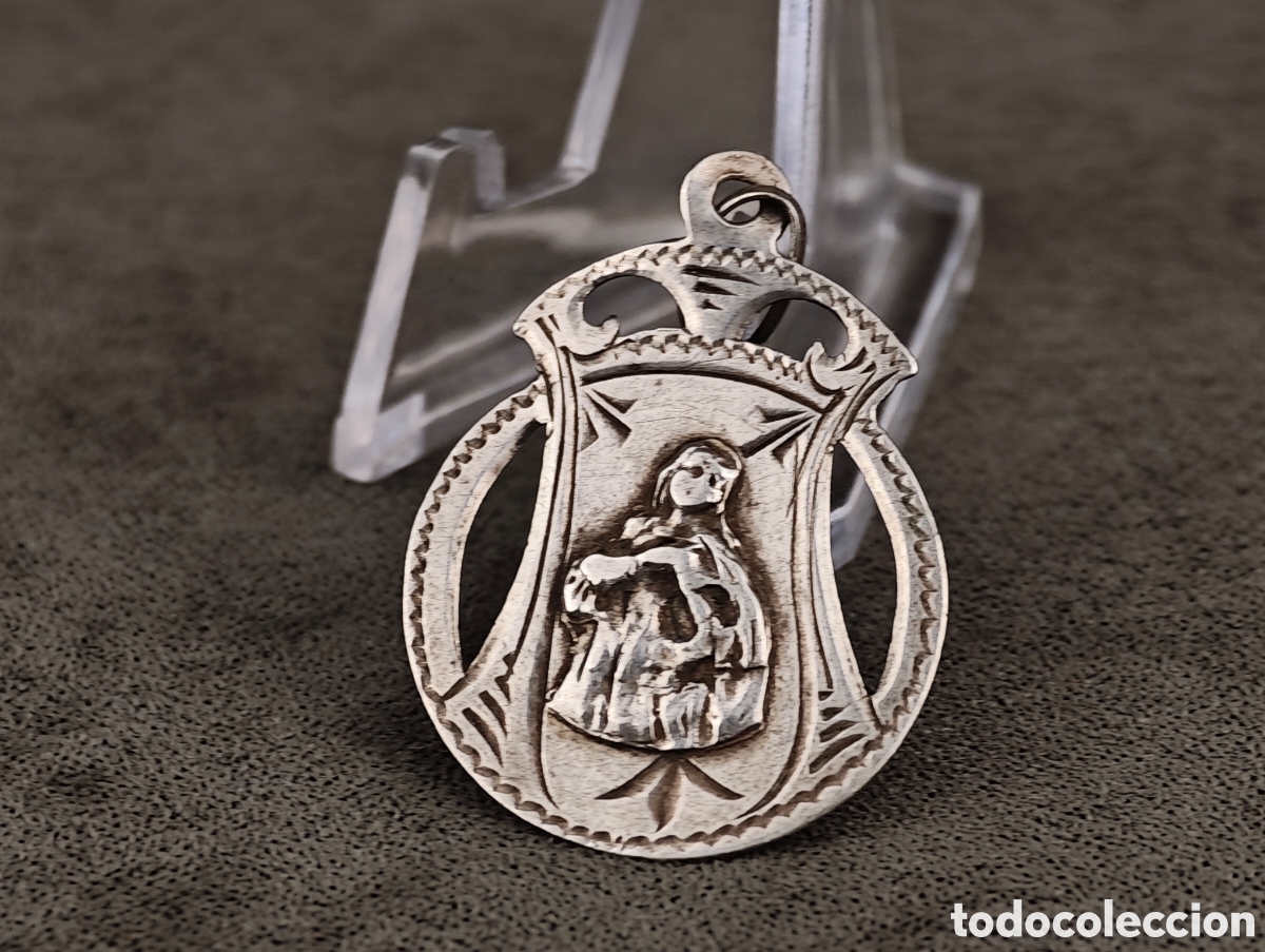 Antig&uuml;edades: Antigua Medalla Religiosa de Plata - Foto 2