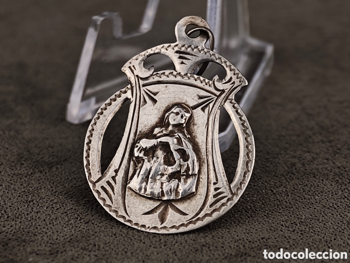 Antig&uuml;edades: Antigua Medalla Religiosa de Plata - Foto 4