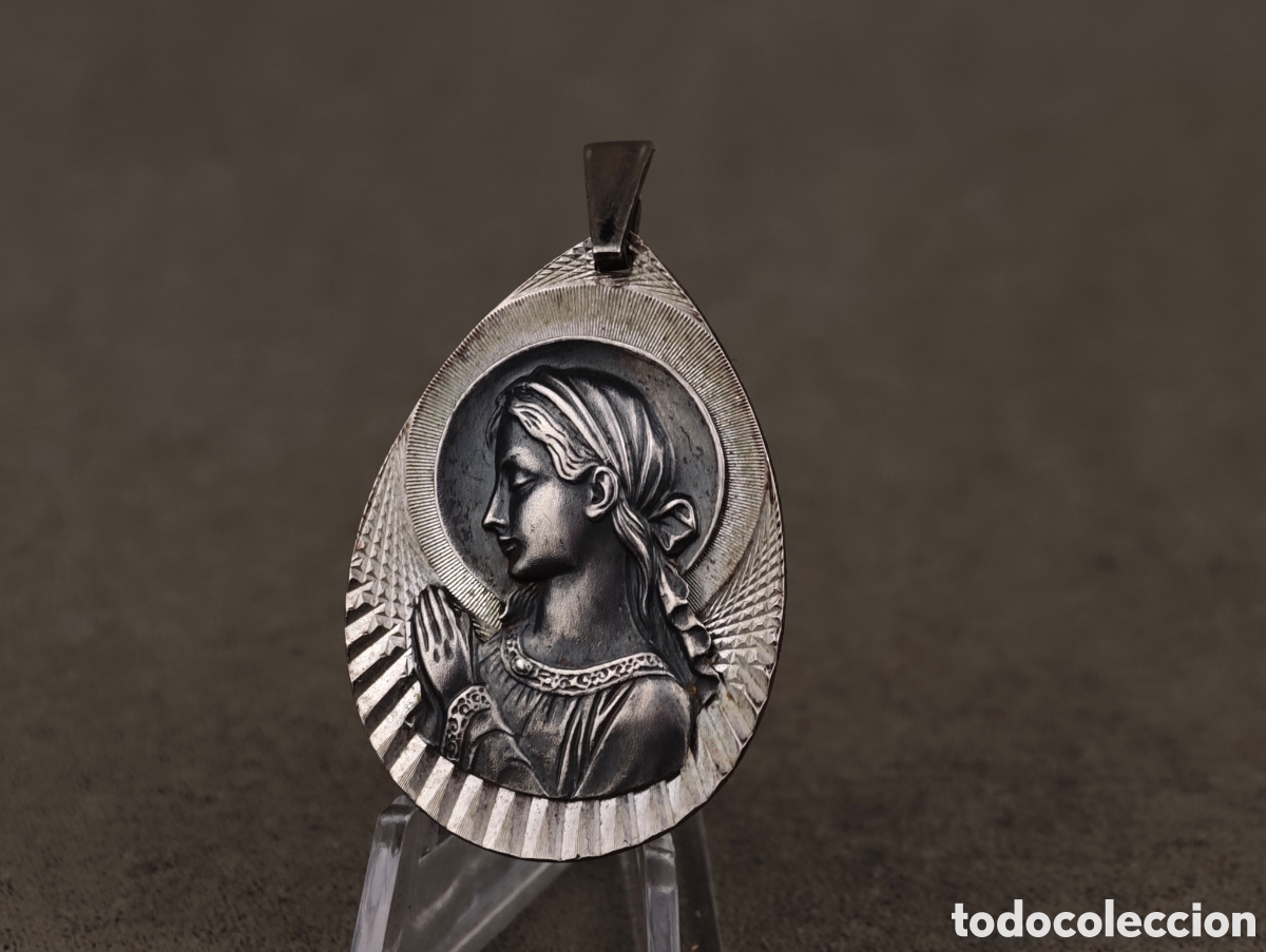 Antig&uuml;edades: Antigua Medalla Religiosa de Plata - Foto 2