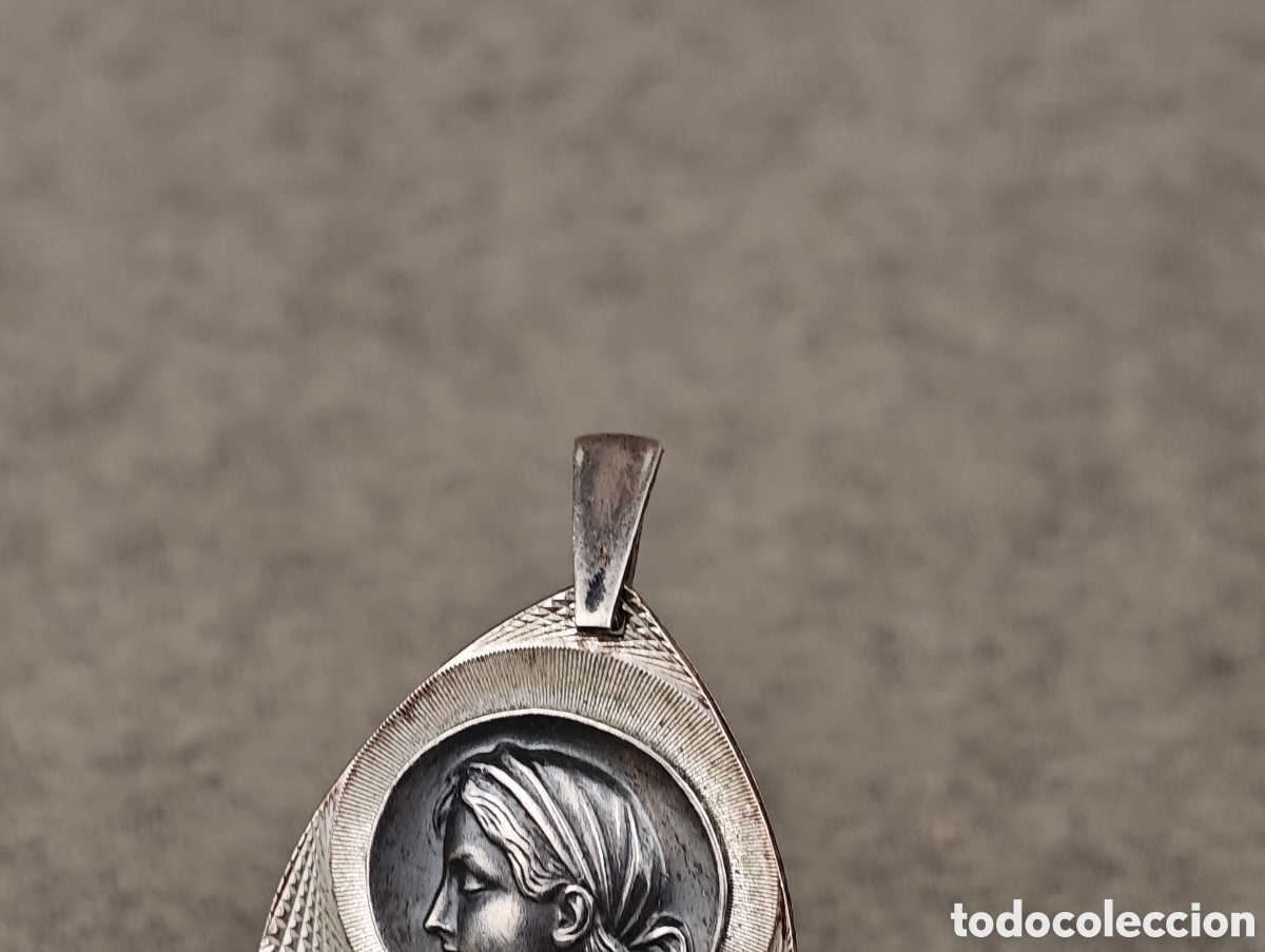 Antig&uuml;edades: Antigua Medalla Religiosa de Plata - Foto 3