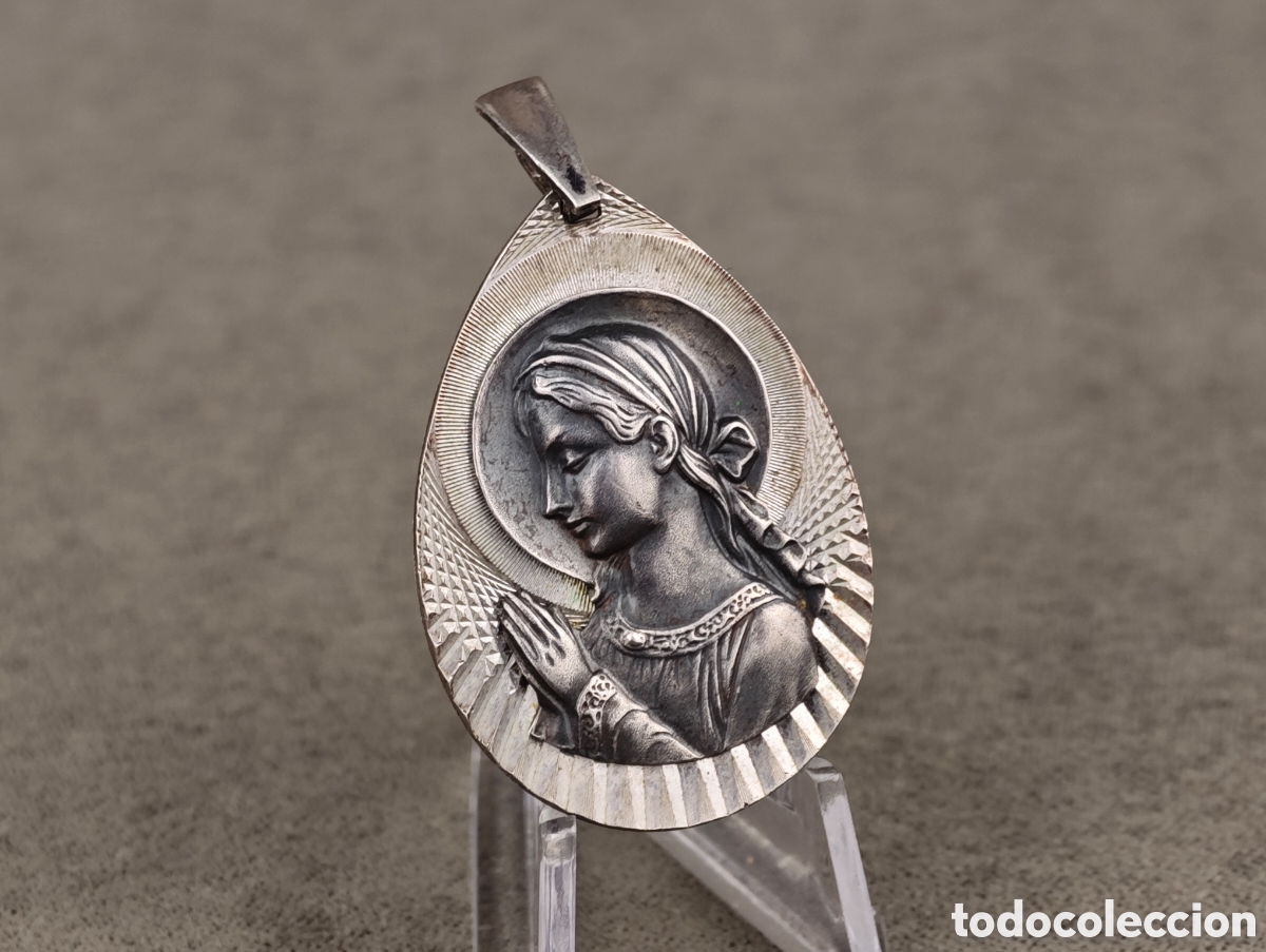 Antig&uuml;edades: Antigua Medalla Religiosa de Plata - Foto 5