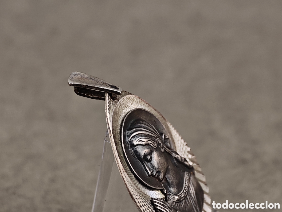 Antig&uuml;edades: Antigua Medalla Religiosa de Plata - Foto 6
