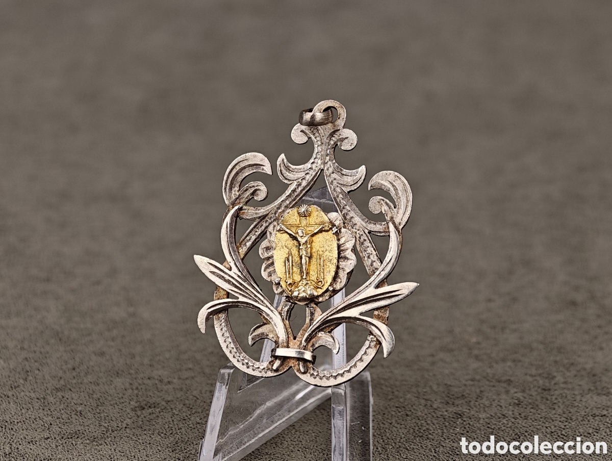 Antig&uuml;edades: Antigua Medalla Religiosa de Plata - Foto 2