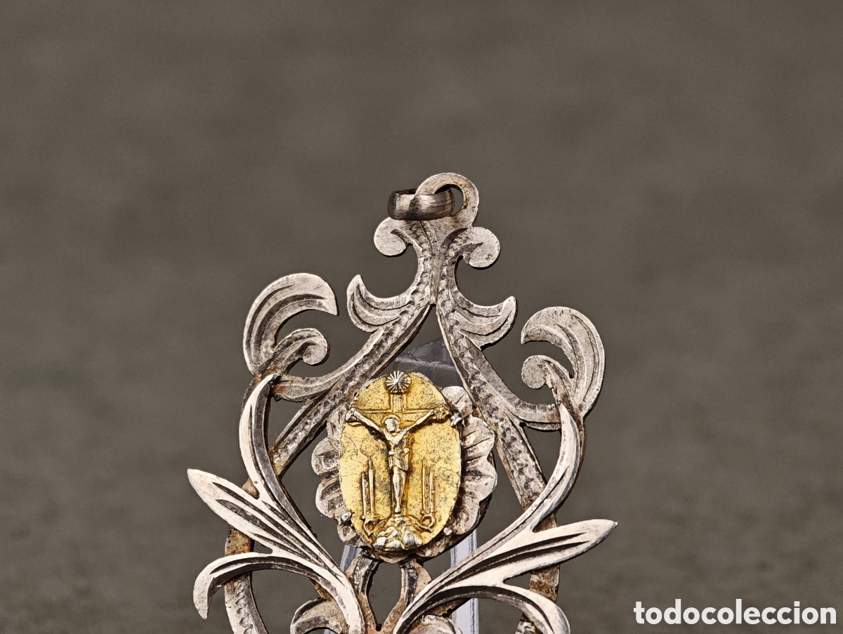 Antig&uuml;edades: Antigua Medalla Religiosa de Plata - Foto 5