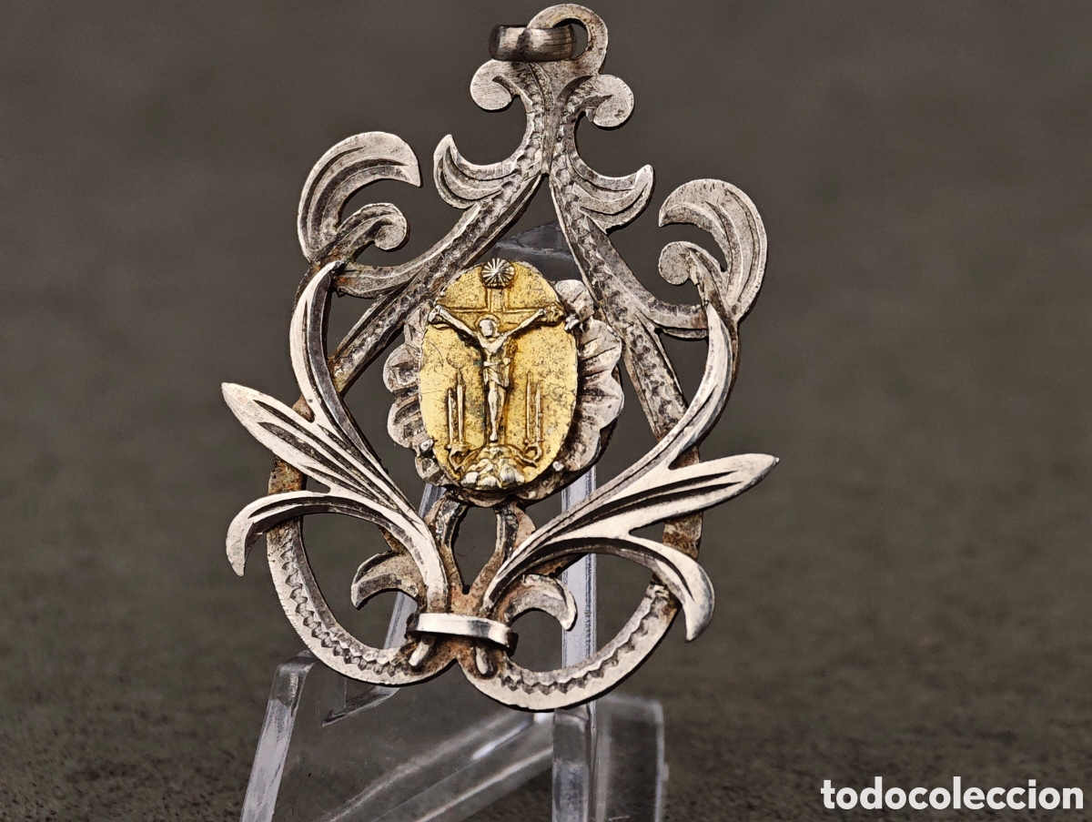 Antig&uuml;edades: Antigua Medalla Religiosa de Plata - Foto 6