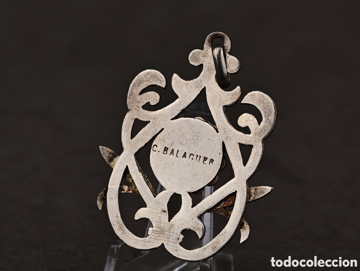 Antig&uuml;edades: Antigua Medalla Religiosa de Plata - Foto 7