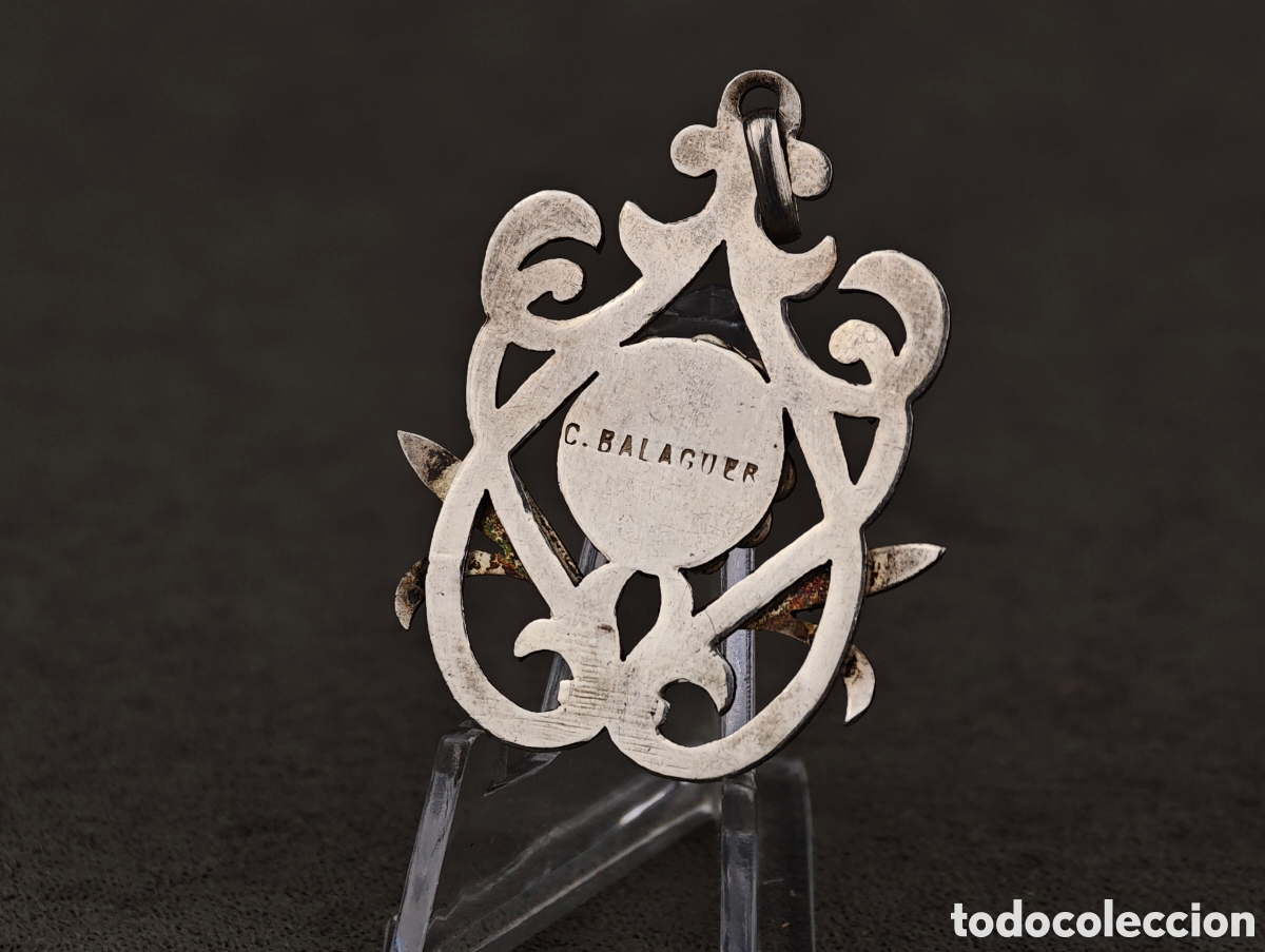 Antig&uuml;edades: Antigua Medalla Religiosa de Plata - Foto 8