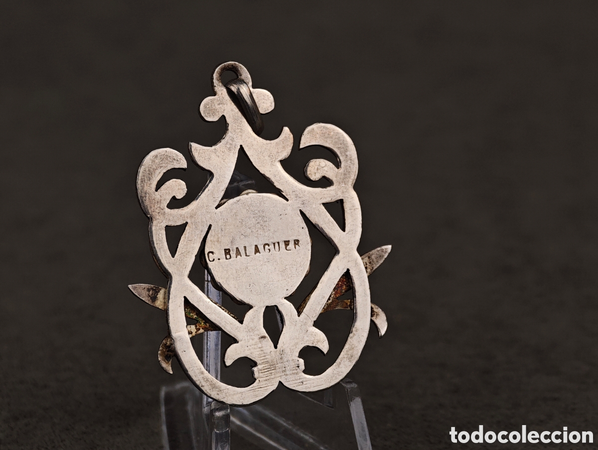 Antig&uuml;edades: Antigua Medalla Religiosa de Plata - Foto 9