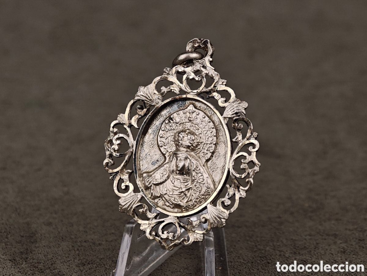 Antig&uuml;edades: Antigua Medalla Religiosa de Plata - Foto 2