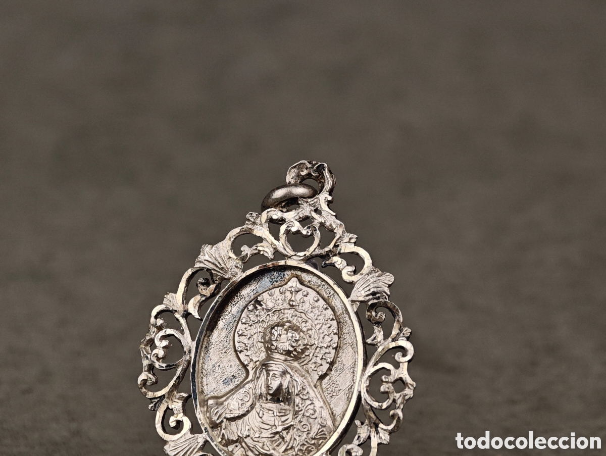 Antig&uuml;edades: Antigua Medalla Religiosa de Plata - Foto 3