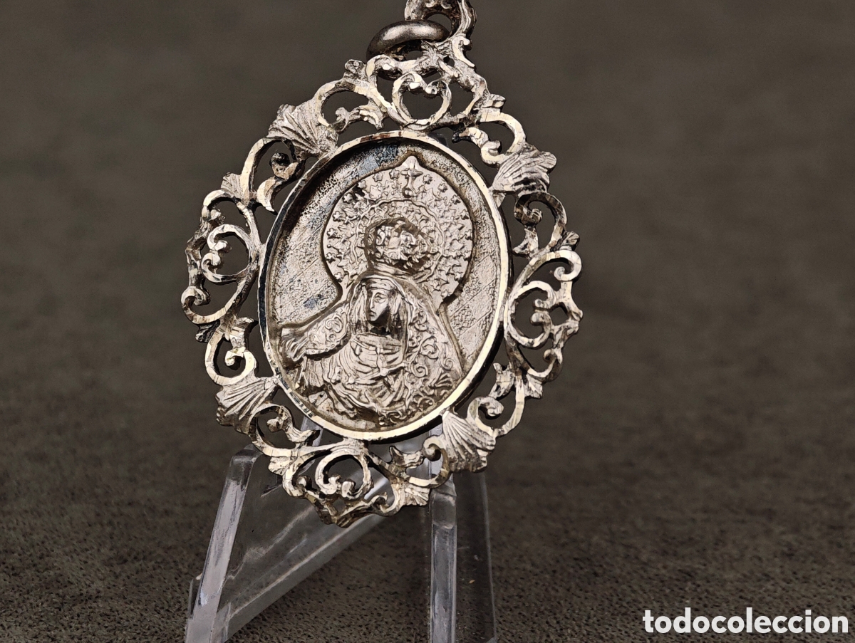 Antig&uuml;edades: Antigua Medalla Religiosa de Plata - Foto 4