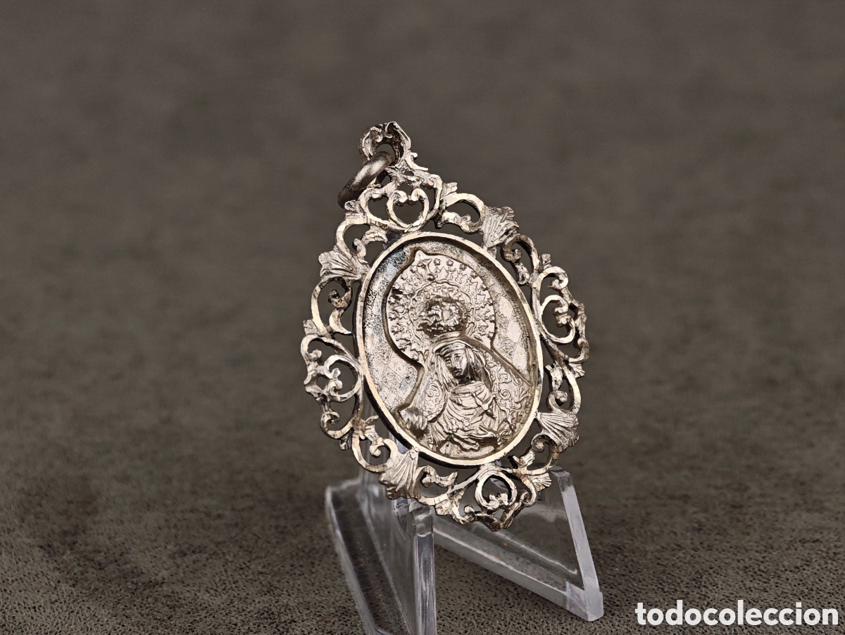 Antig&uuml;edades: Antigua Medalla Religiosa de Plata - Foto 5