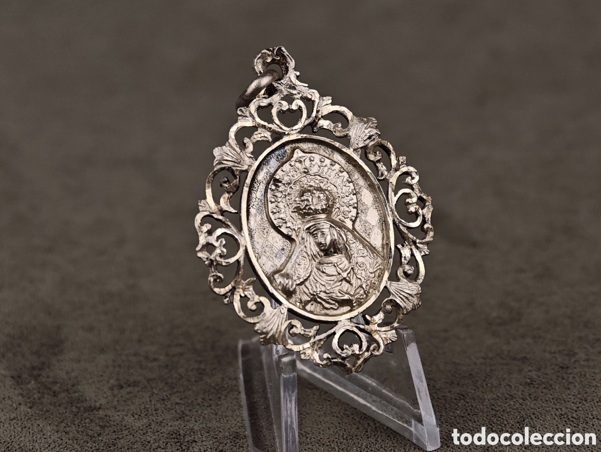 Antig&uuml;edades: Antigua Medalla Religiosa de Plata - Foto 6