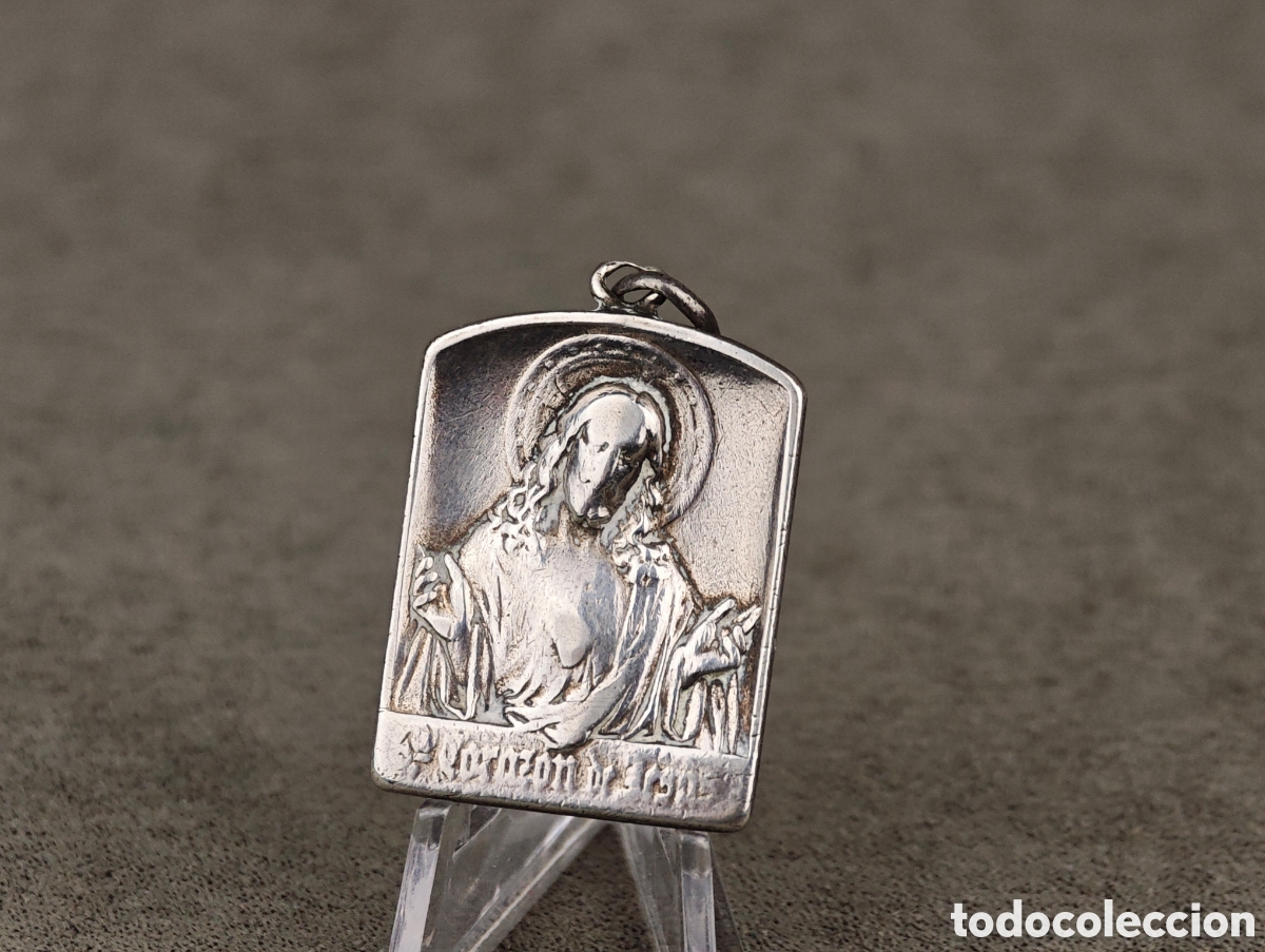 Antig&uuml;edades: Antigua Medalla Religiosa de Plata - Foto 2