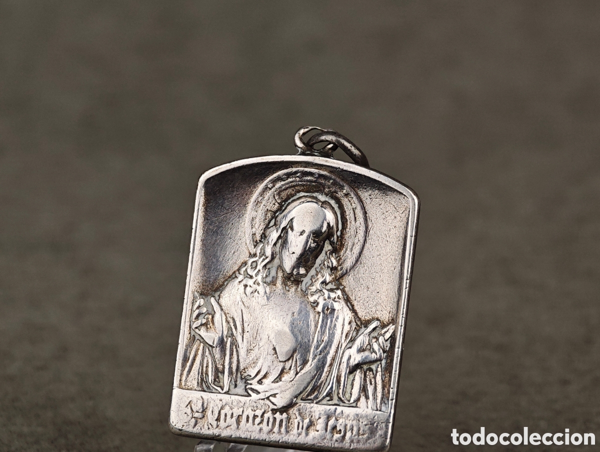 Antig&uuml;edades: Antigua Medalla Religiosa de Plata - Foto 4
