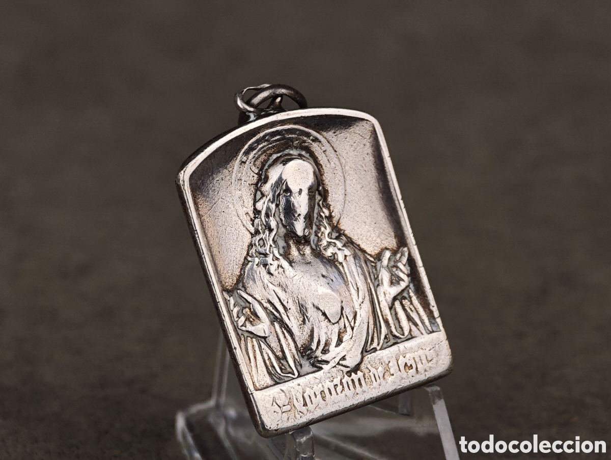 Antig&uuml;edades: Antigua Medalla Religiosa de Plata - Foto 5