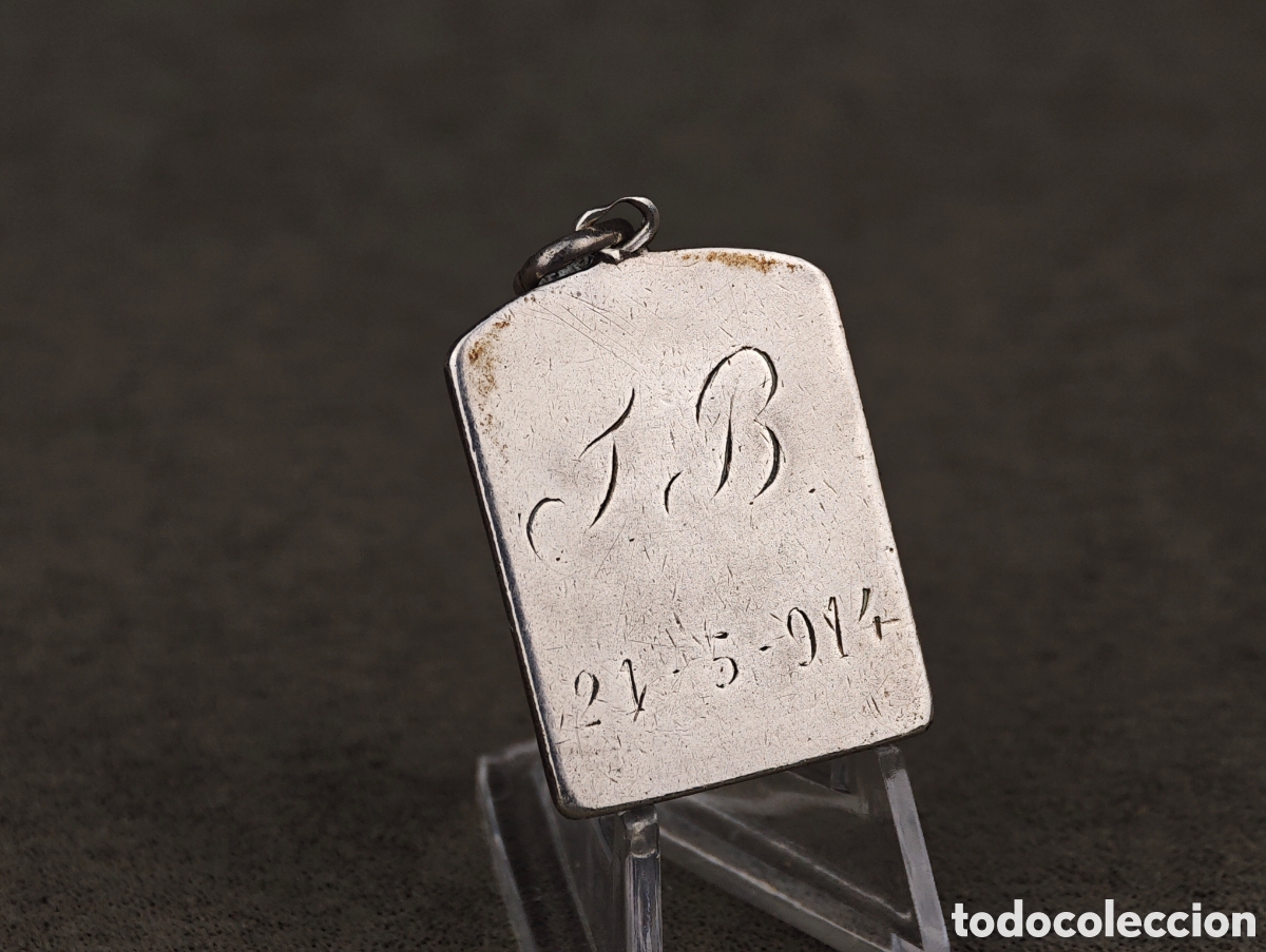 Antig&uuml;edades: Antigua Medalla Religiosa de Plata - Foto 8