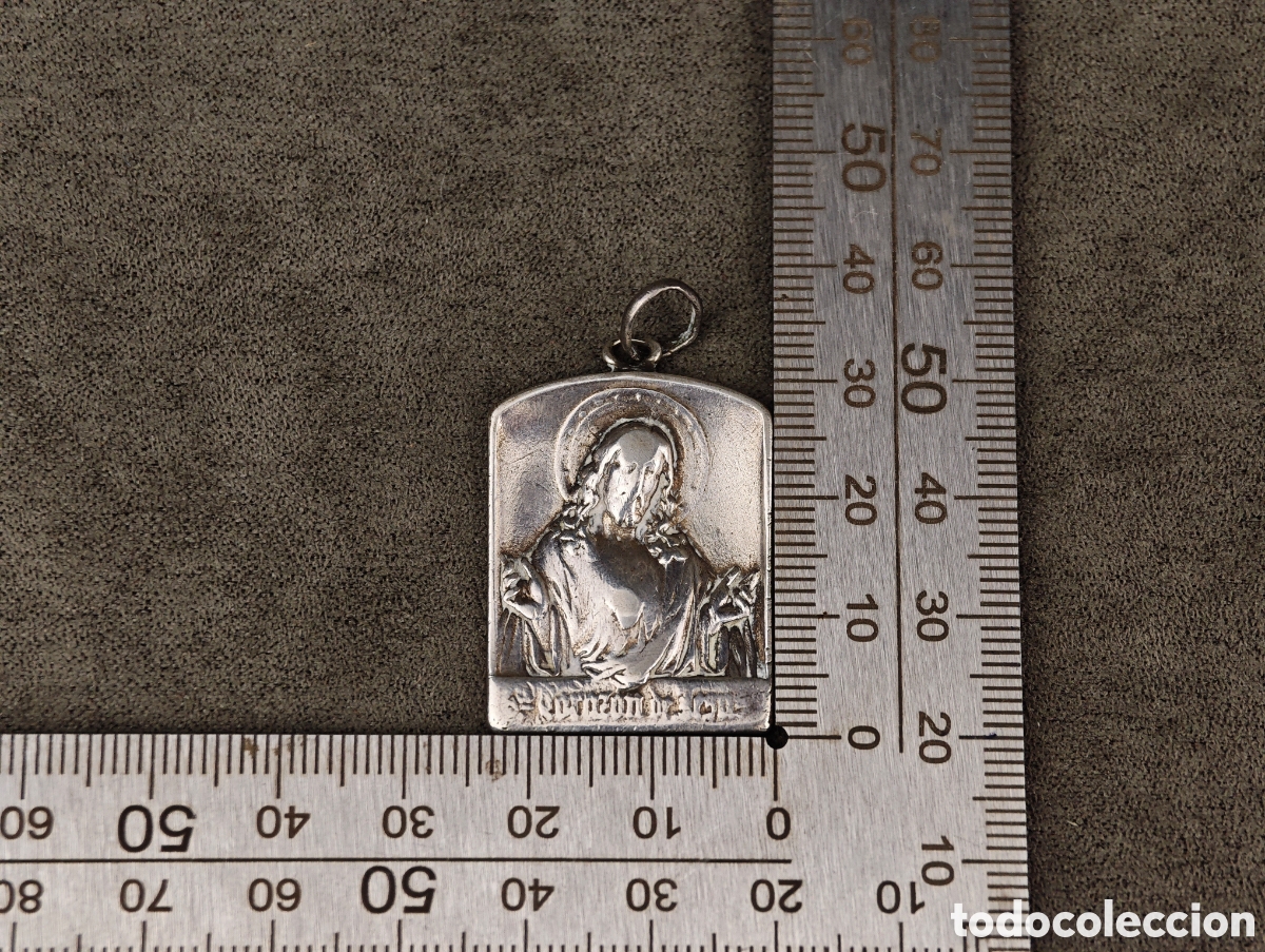 Antig&uuml;edades: Antigua Medalla Religiosa de Plata - Foto 9