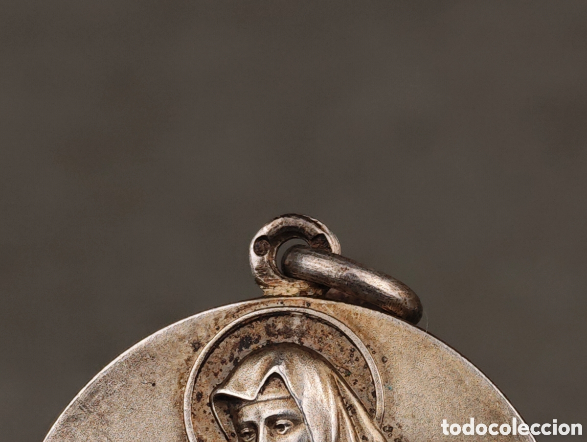 Antig&uuml;edades: Antigua Medalla Religiosa de Plata - Foto 6