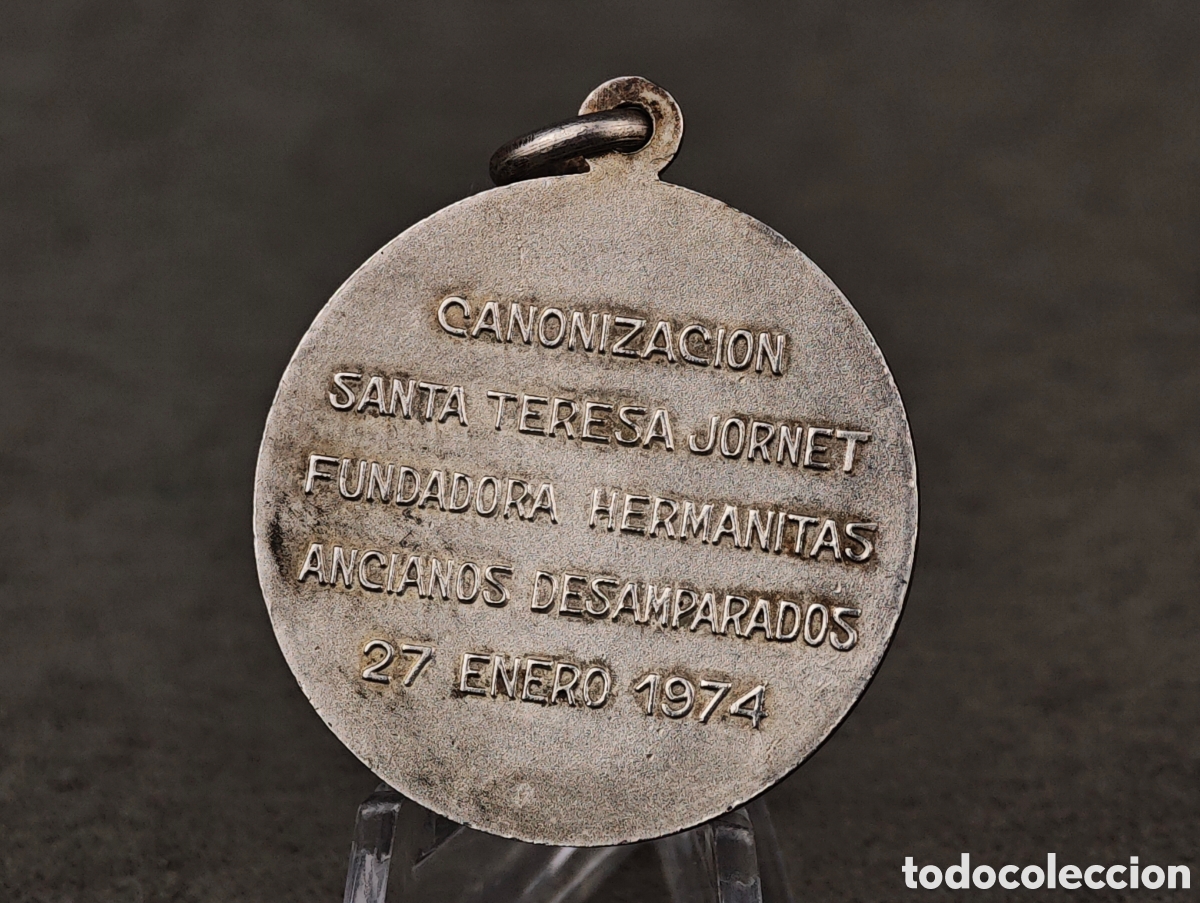 Antig&uuml;edades: Antigua Medalla Religiosa de Plata - Foto 7