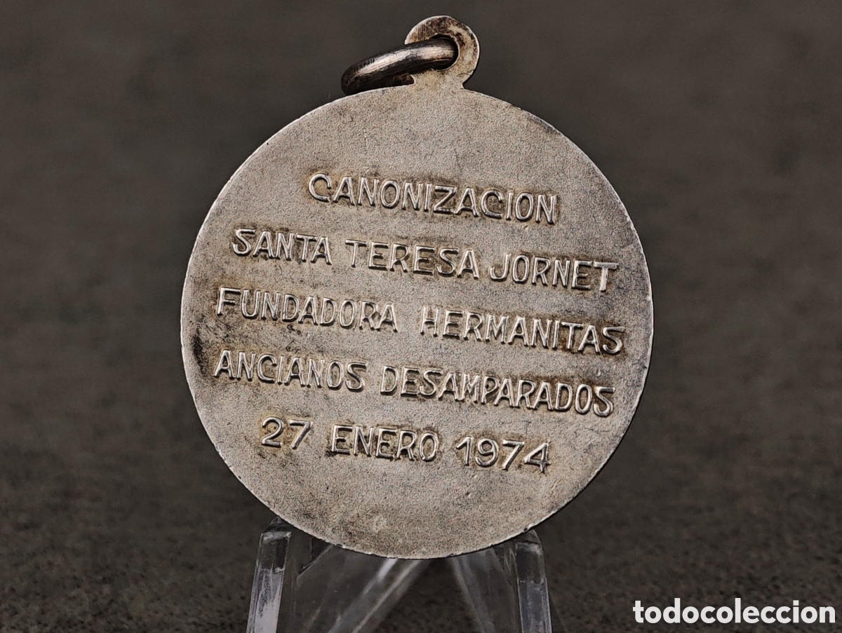 Antig&uuml;edades: Antigua Medalla Religiosa de Plata - Foto 8