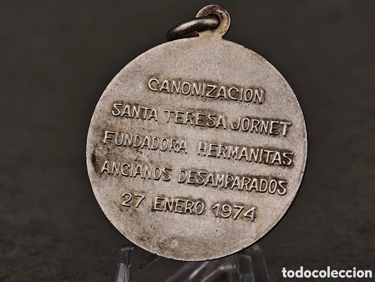 Antig&uuml;edades: Antigua Medalla Religiosa de Plata - Foto 9