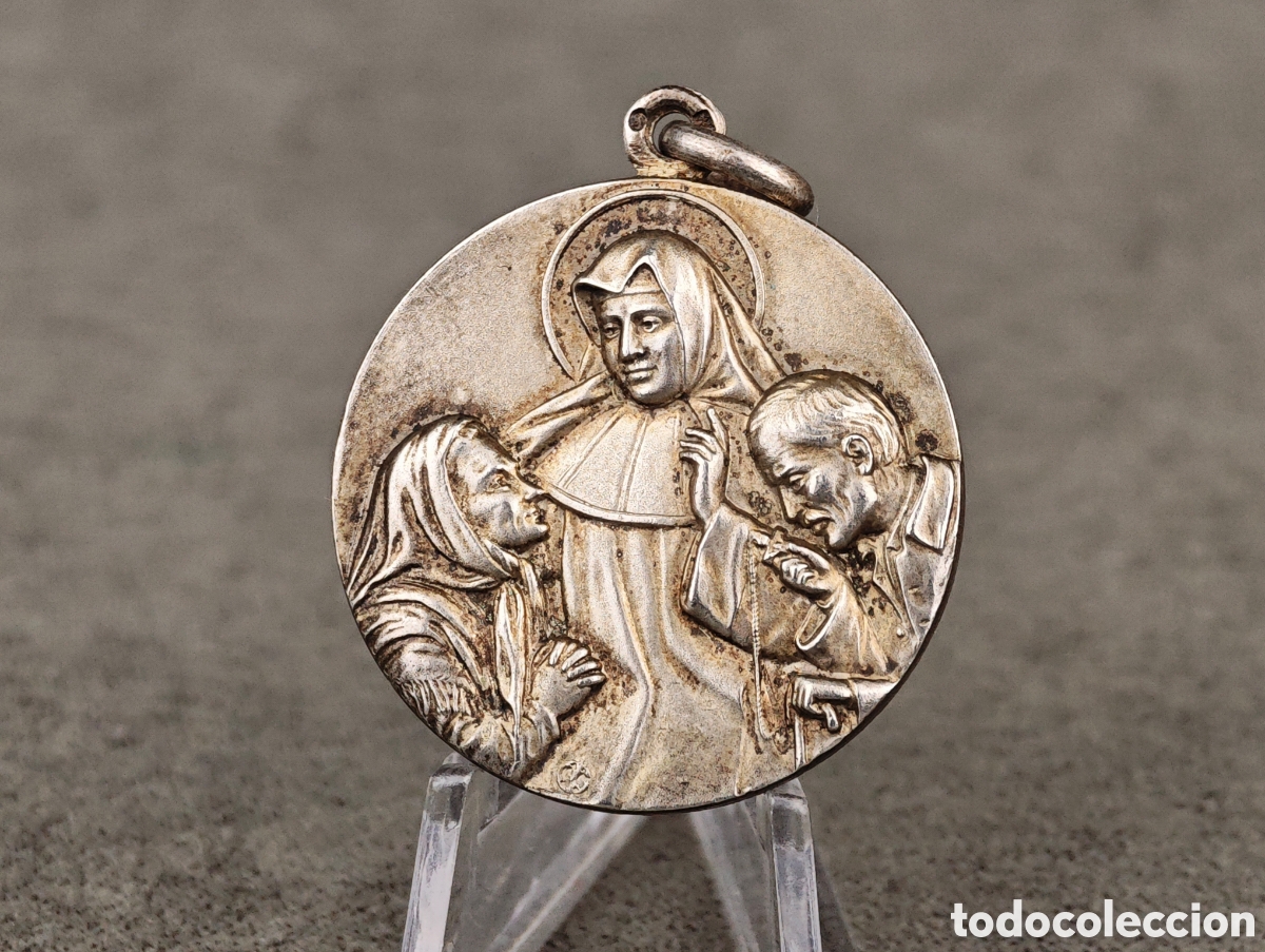 Antig&uuml;edades: Antigua Medalla Religiosa de Plata - Foto 1