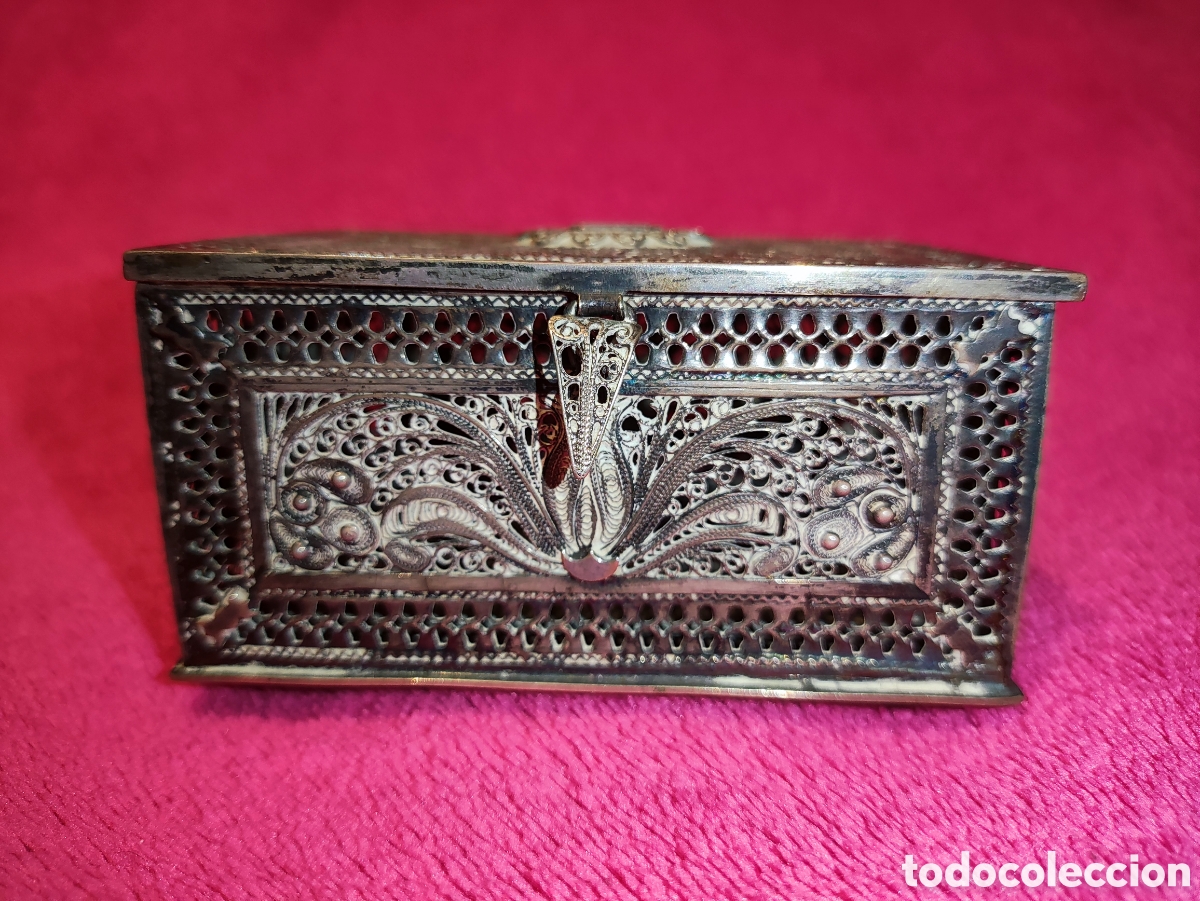 Antig&uuml;edades: PLATA, CAJA DE FILIGRANA DE PLATA - Foto 2