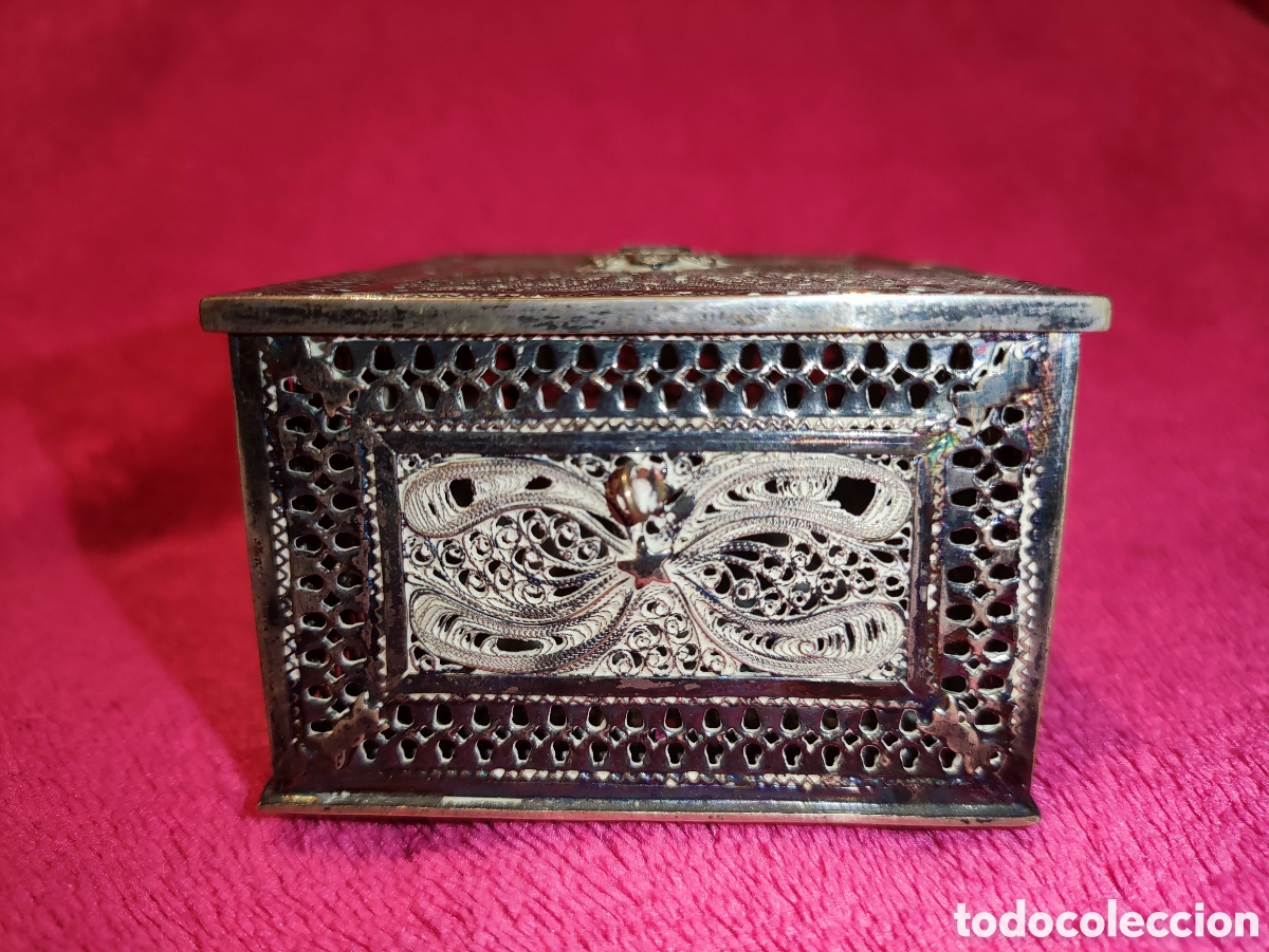 Antig&uuml;edades: PLATA, CAJA DE FILIGRANA DE PLATA - Foto 3