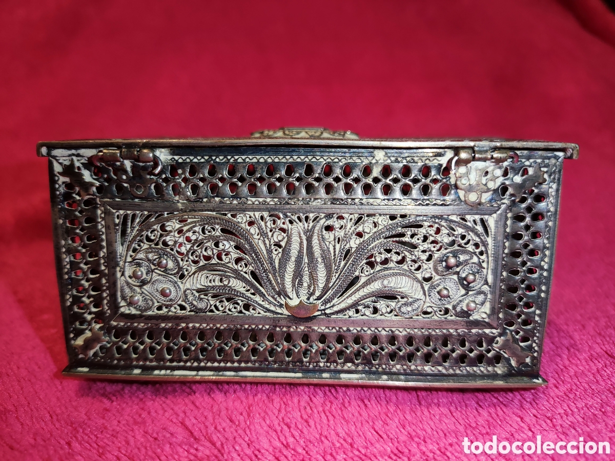 Antig&uuml;edades: PLATA, CAJA DE FILIGRANA DE PLATA - Foto 4
