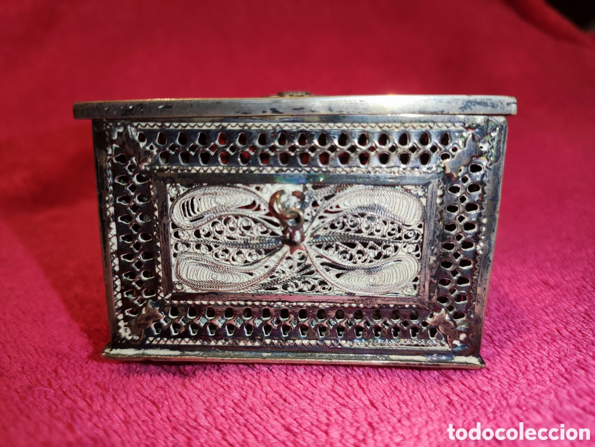 Antig&uuml;edades: PLATA, CAJA DE FILIGRANA DE PLATA - Foto 5