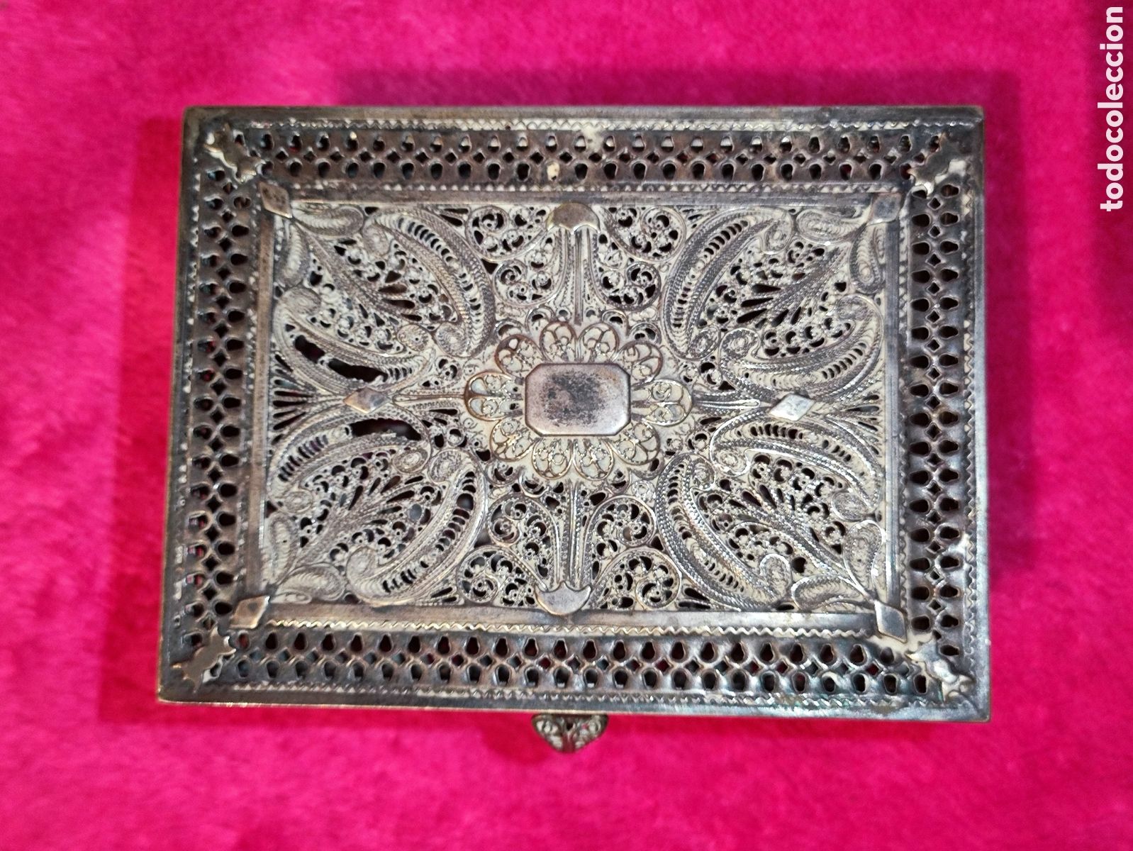 Antig&uuml;edades: PLATA, CAJA DE FILIGRANA DE PLATA - Foto 6