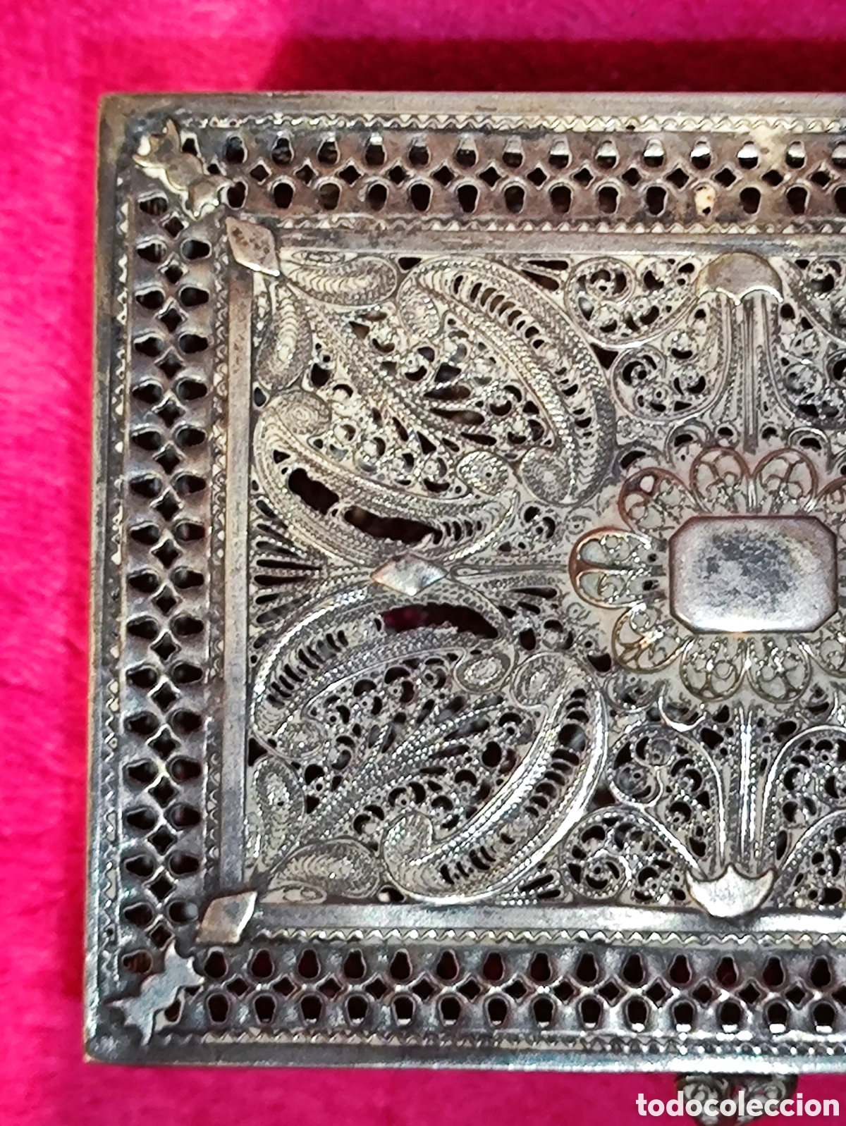 Antig&uuml;edades: PLATA, CAJA DE FILIGRANA DE PLATA - Foto 7