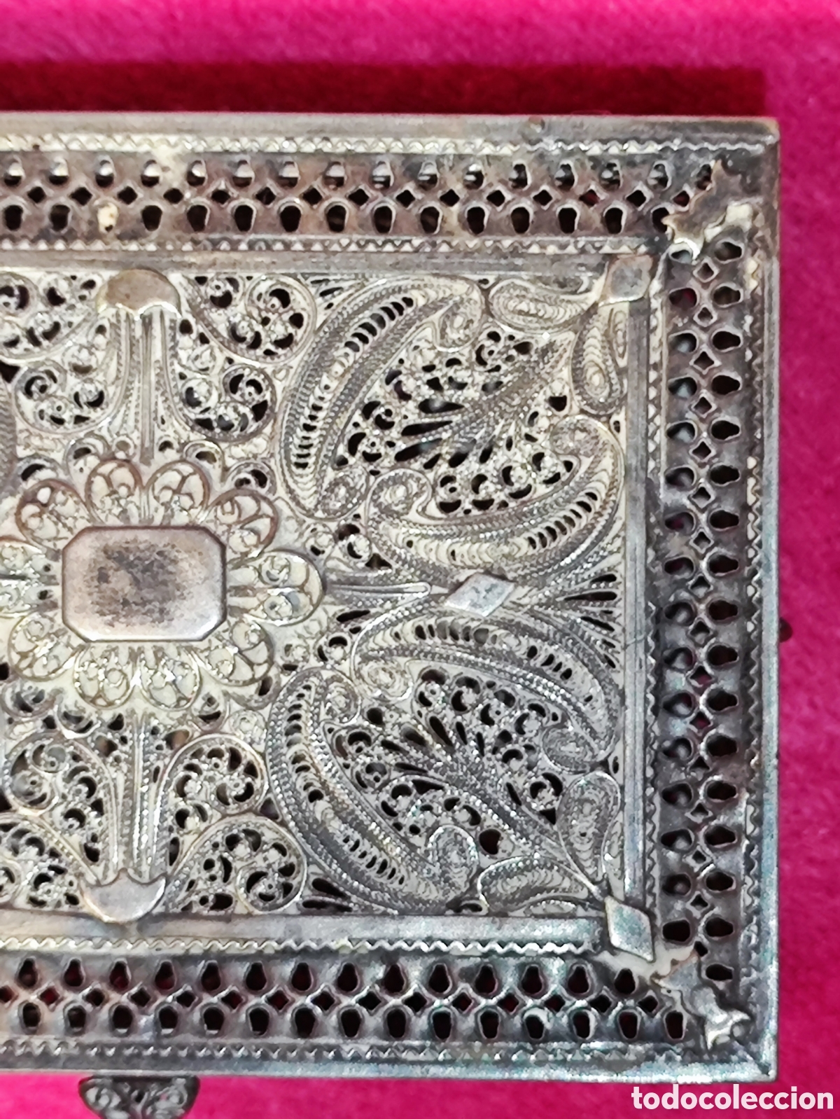 Antig&uuml;edades: PLATA, CAJA DE FILIGRANA DE PLATA - Foto 8