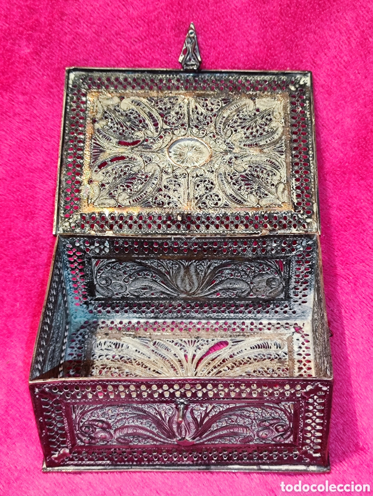 Antig&uuml;edades: PLATA, CAJA DE FILIGRANA DE PLATA - Foto 13