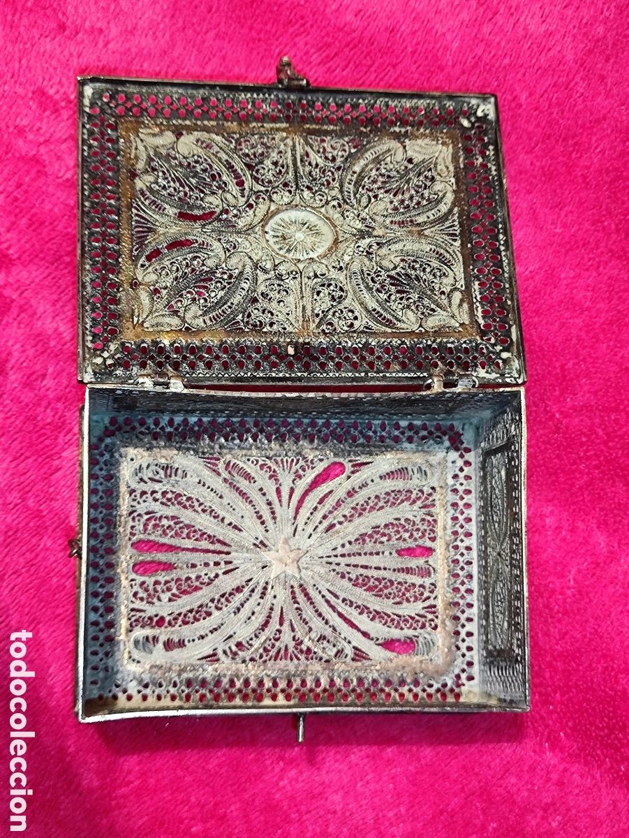 Antig&uuml;edades: PLATA, CAJA DE FILIGRANA DE PLATA - Foto 15