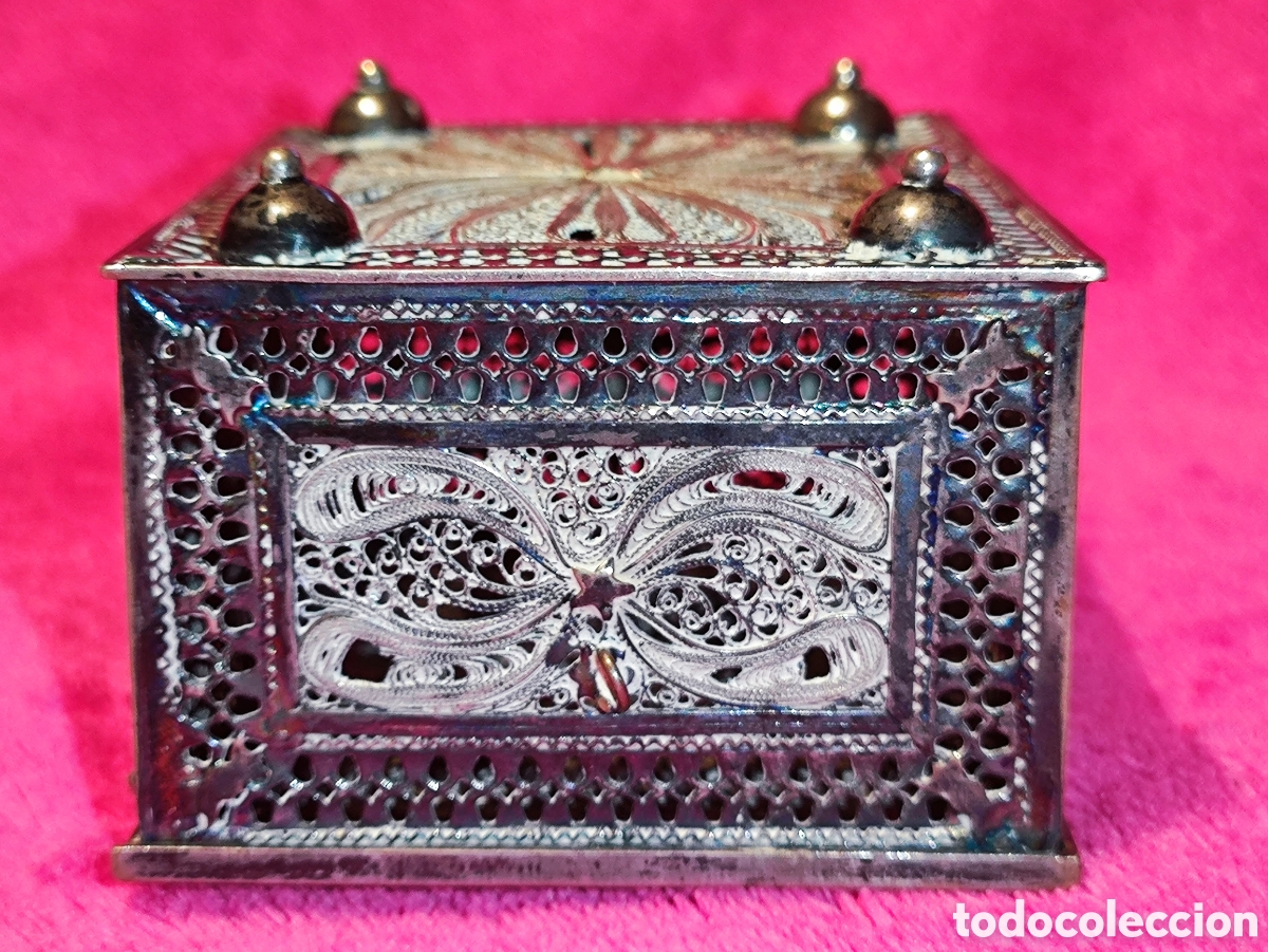 Antig&uuml;edades: PLATA, CAJA DE FILIGRANA DE PLATA - Foto 16