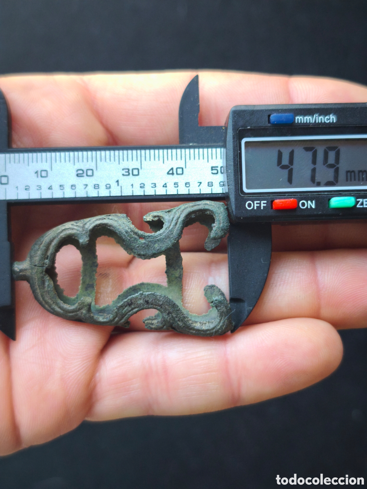 Antig&uuml;edades: Contera pu&ntilde;al cuchillo antigua 50 mm - Foto 3