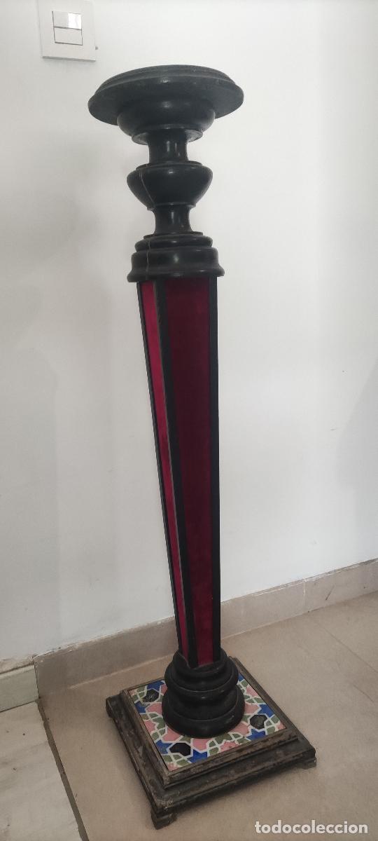 Antig&uuml;edades: PEDESTALES DE MADERA ANTIGUOS - Foto 1