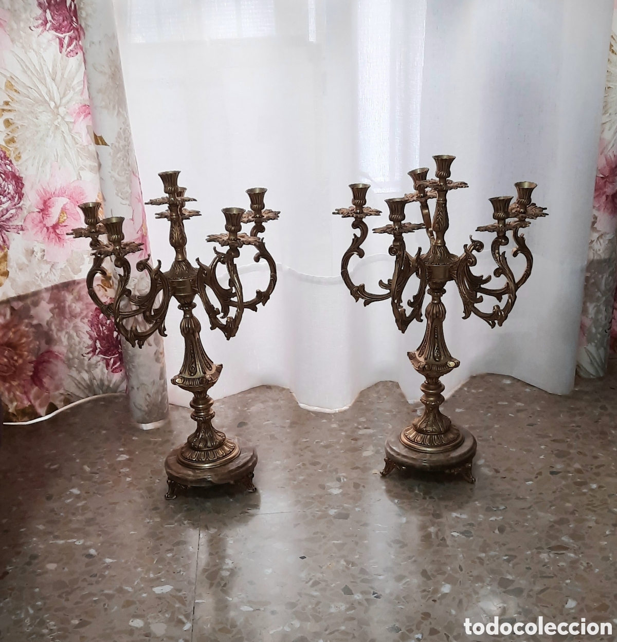 Antig&uuml;edades: Candelabros de bronce - Foto 2