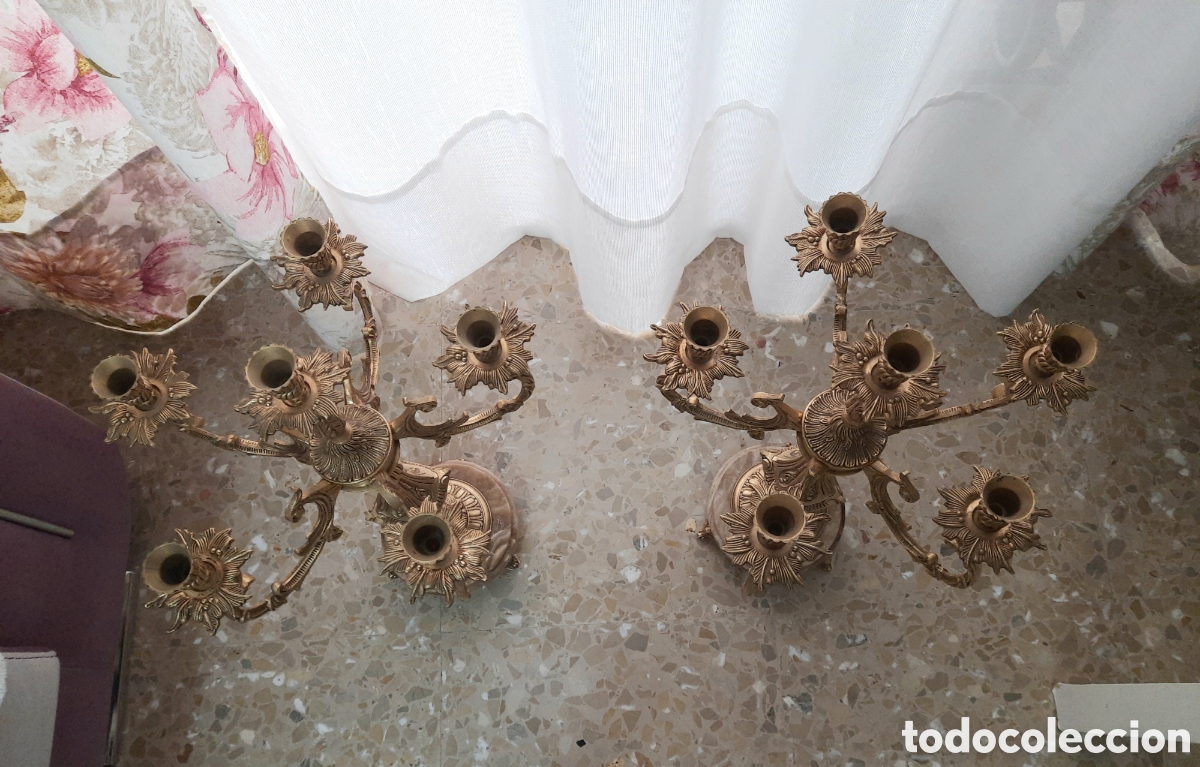 Antig&uuml;edades: Candelabros de bronce - Foto 4
