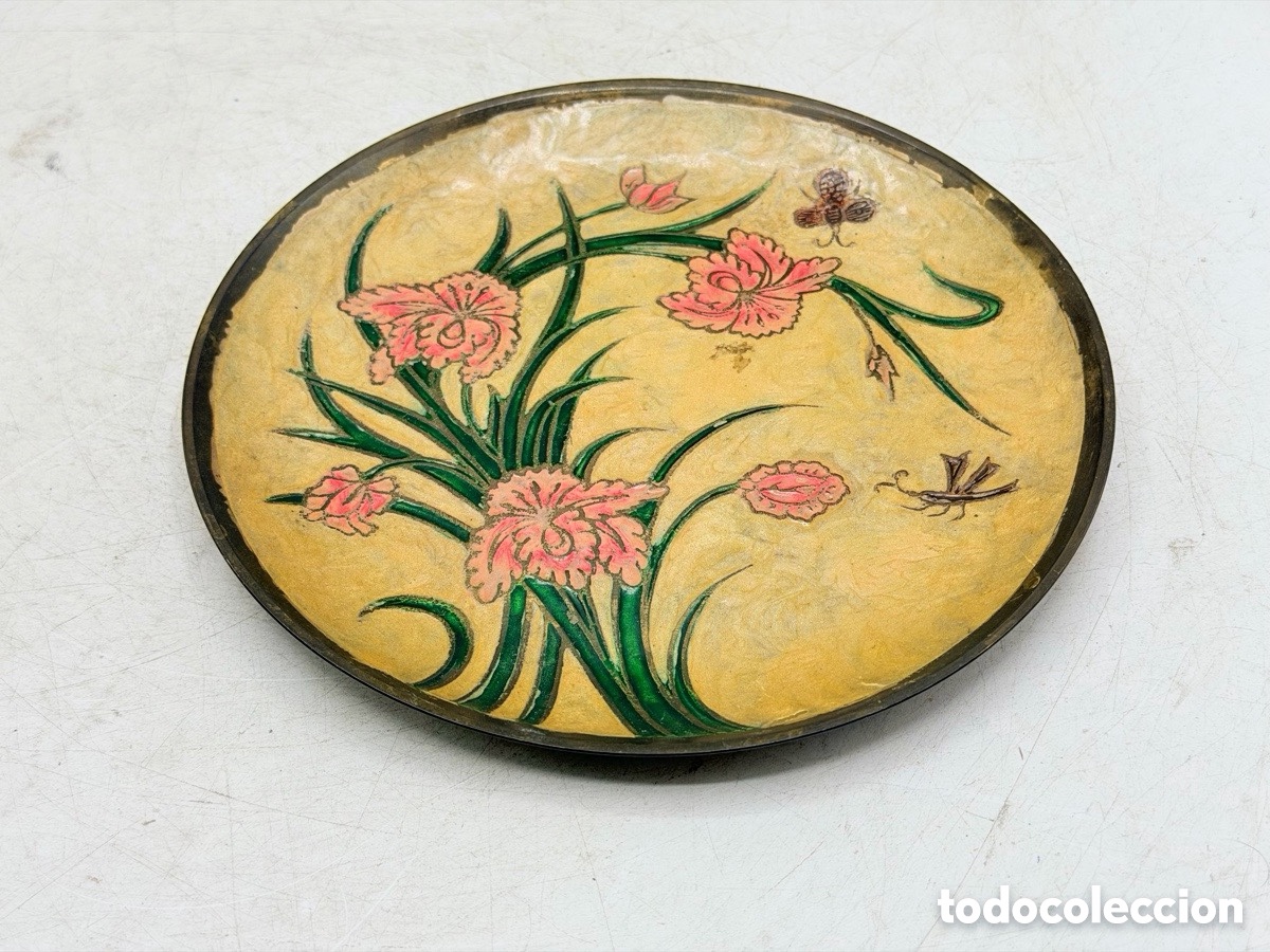 Antig&uuml;edades: Antiguo plato esmaltado - Foto 2
